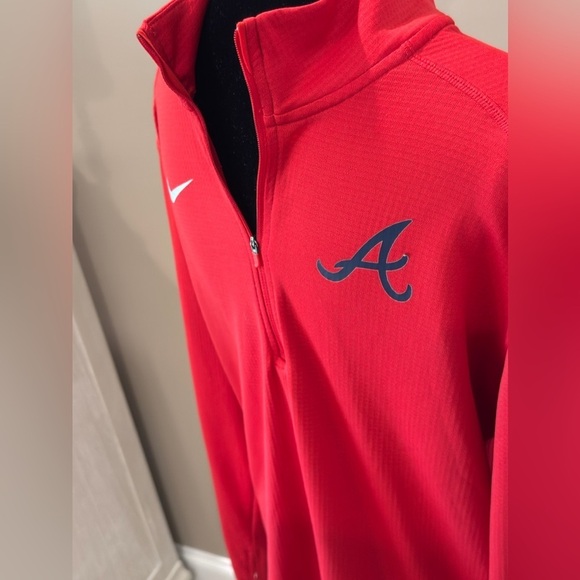 Men’s NIKE Atlanta Braves Agility pacer lightweight half zip top- Size medium - Picture 5 of 10